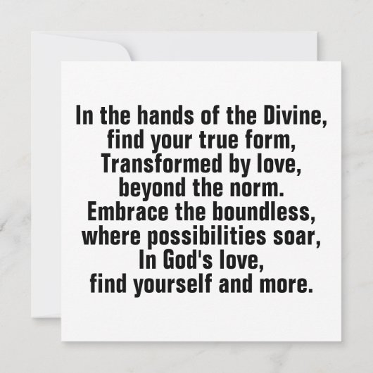 Grenzenlose Transformation Karte (Rückseite)