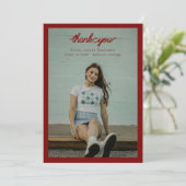 grenzenloser Foto-Abschluss aus Single Dankeskarte (Stehend Vorderseite)