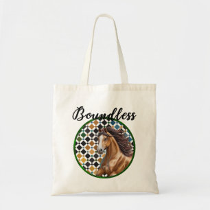 Grenzenloser Pferde-Tote – Alhambra Geometrischer Tragetasche