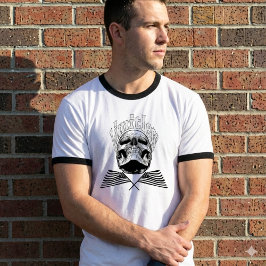Grenzenloser Totenkopf & zerfetzte Flaggen Herren T-Shirt