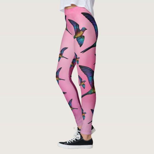 Grenzenloser Wanderer: Multicfarbener Swift Bird Leggings (Links)