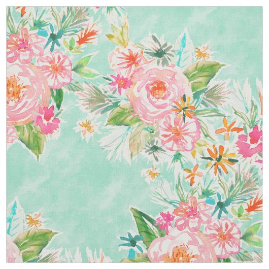 GRENZENLOSES glückliches helles Blumen Stoff (Muster)