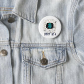 Grenzenloses Weltraum-Mädchen – Futuristischer Kos Button (Beispiel)