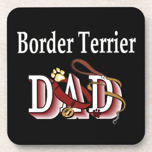 Grenzer Terrier Vater Getränkeuntersetzer (Vorderseite)