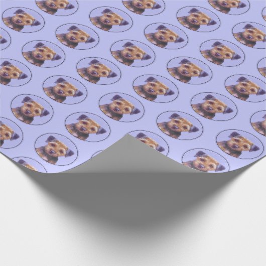 Grenzerdige Malerei - Niedliche Original Hunde Kun Geschenkpapier (Ecke)