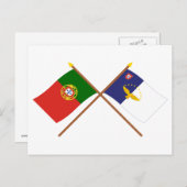 Grenzfahnen Portugals und der Azoren Postkarte (Vorne/Hinten)