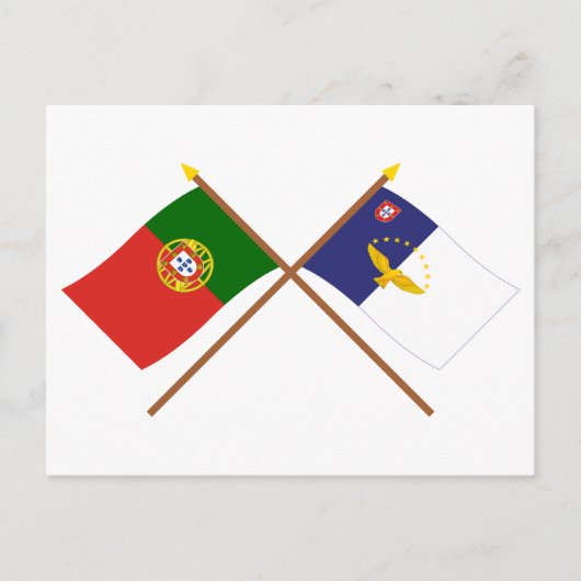 Grenzfahnen Portugals und der Azoren Postkarte (Vorderseite)