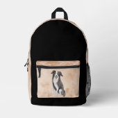 Grenzfarben Zeichnend Wasserfarbmuster Bedruckter Rucksack (Vorderseite)