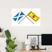 Grenzflaggen in Schottland Poster (Heimbüro)