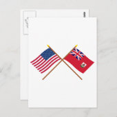 Grenzflaggen zwischen den USA und Bermuda Postkarte (Vorne/Hinten)