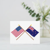 Grenzflaggen zwischen den USA und Neuseeland Postkarte (Stehend Vorderseite)