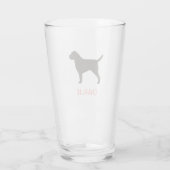 Grenzgebiet Terrier Dog Silhouette Personalisiert Glas (Rückseite)