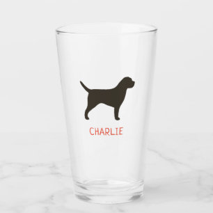 Grenzgebiet Terrier Dog Silhouette Personalisiert Glas