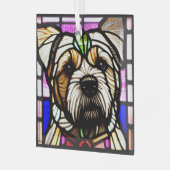 Grenzgebiet Terrier "Hartglas" Ornament Aus Glas (Vorderseite links)