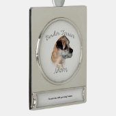 Grenzgebiet Terrier Mama 2 Banner-Ornament Silber (Rechts)