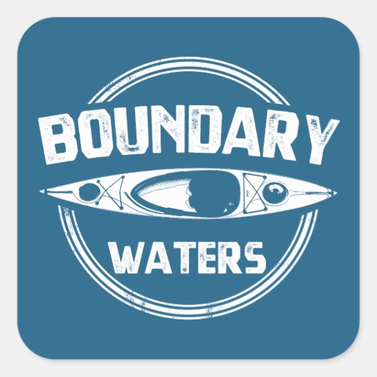 Grenzgewässer Quadratischer Aufkleber (Vorderseite)