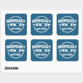 Grenzgewässer Quadratischer Aufkleber (Blatt)