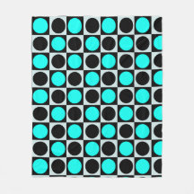 Grenzgezogene geometrische blaue Polka-Punkte