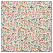 Grenzhund Vintag Flora Creme Stoff (Muster)