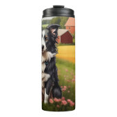 Grenzkollie in der Landwirtschaft Thermosbecher (Vorderseite)