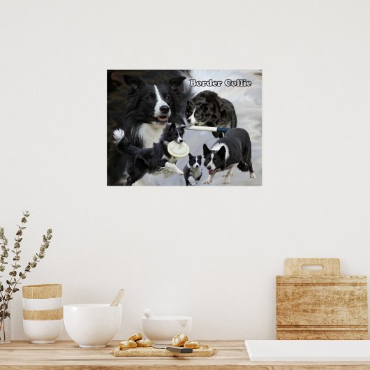 Grenzkollisionsschild Poster (Küche)