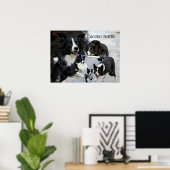 Grenzkollisionsschild Poster (Heimbüro)