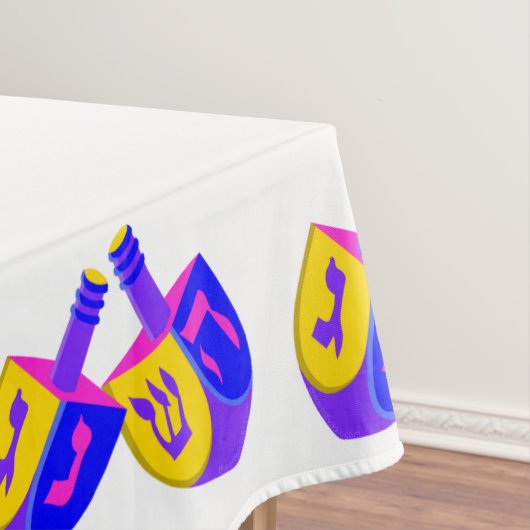 Grenzmuster-Spaß Chanukkas Dreidels bunter Tischdecke (Beispiel)