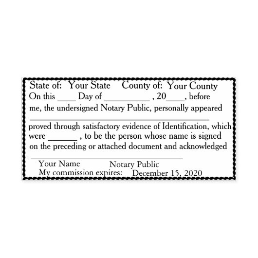 Grenznotarielle Bestätigung Permastempel (Design)