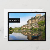 Grenzpostkarte Beynac-et-Cazenac und Dordogne Postkarte (Vorne/Hinten)