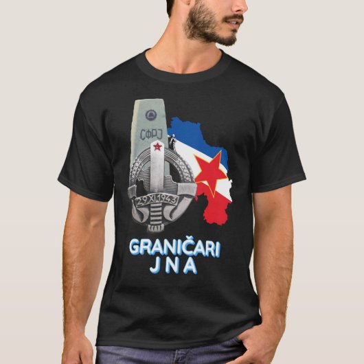 Grenzschutz JNA-Abzeichen (Granicari JNA znacka) T-Shirt (Vorderseite)