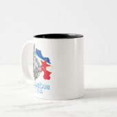 Grenzschutz JNA-Abzeichen (Granicari JNA znacka) Zweifarbige Tasse (Vorderseite Links)