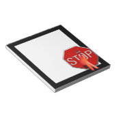 Grenzschutz mit Stoppschild Notizblock (angewinkelt)