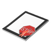 Grenzschutz mit Stoppschild Notizblock (Rotiert)