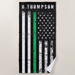 Grenzschutz  Park Ranger  Thin Green Line Flag Strandtuch