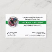 Grenzschutzpatrouillen Logo der Bundesstaatlichen Visitenkarte (Vorderseite)