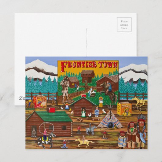 Grenzstadt Postkarte (Vorne/Hinten)