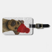 Grenzstreifen mit Red Bobble Hat 3 Gepäckanhänger (Vorderseite horizontal)