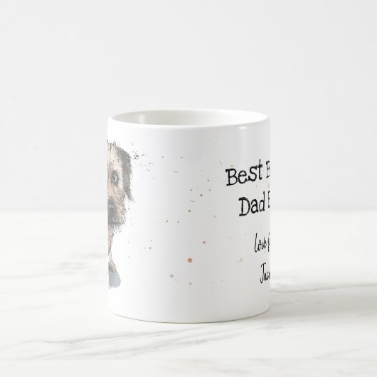 Grenzterre zeichnend, personalisierter Vater Kaffeetasse (Mittel)