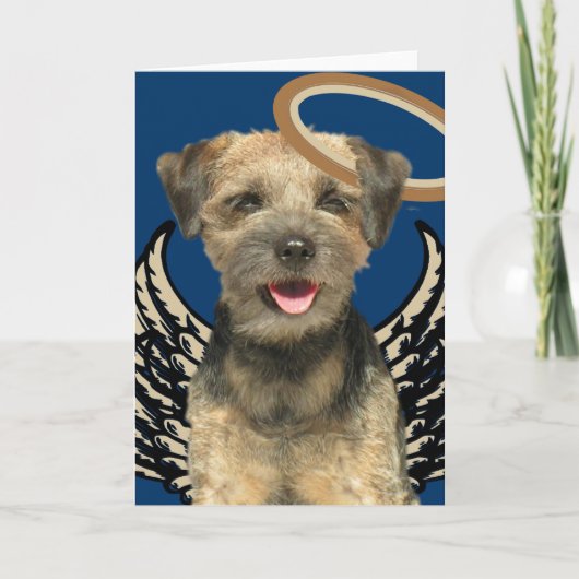 GrenzTerrier-Engels-Kleid u. Geschenke Karte (Vorderseite)