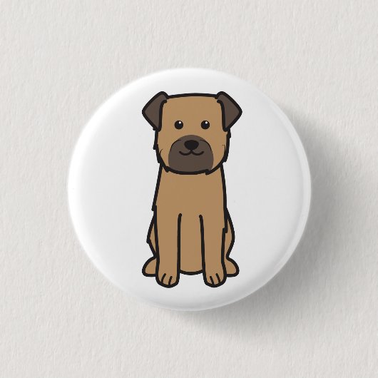 Grenzterrier-HundeCartoon Button (Vorderseite)