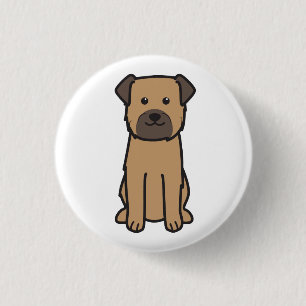 Grenzterrier-HundeCartoon Button