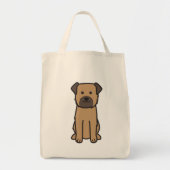 Grenzterrier-HundeCartoon Tragetasche (Vorne)