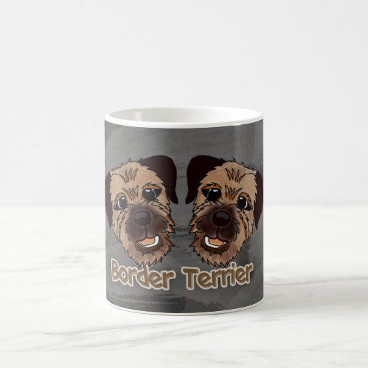 Grenzterrier-Hundeklassische weiße Tasse (Mittel)