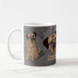 Grenzterrier-Hundeklassische weiße Tasse