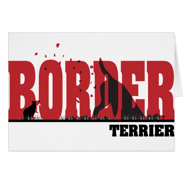 Grenzterrier-Silhouette (Vorderseite (Horizontal))