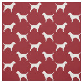 Grenzterrier-Silhouette-Muster-Rot Stoff (Muster)