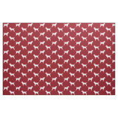Grenzterrier-Silhouette-Muster-Rot Stoff (Fat Quarter (45,7 x 55,9 cm))