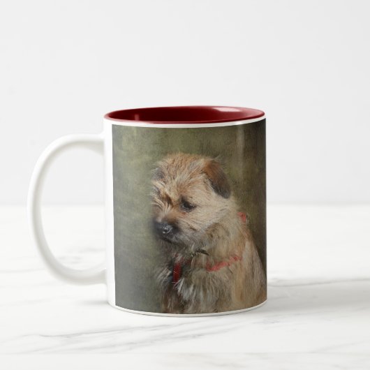 Grenzterrier-Tasse Zweifarbige Tasse (Links)