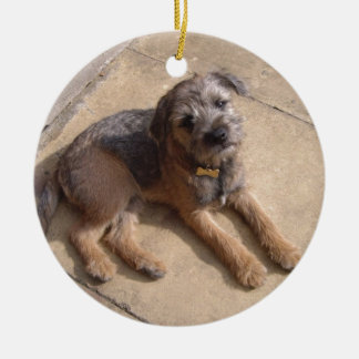 GrenzTerrier-Welpe Keramikornament
