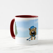 GrenzTerrier-Winter-Szene Tasse (Vorderseite Links)